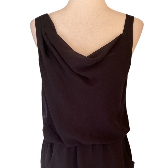 Theory Jaylyn Black Draped Neck Sleeveless Drop Waist Tunic Slip Dress - 4 - Picture 6 of 15